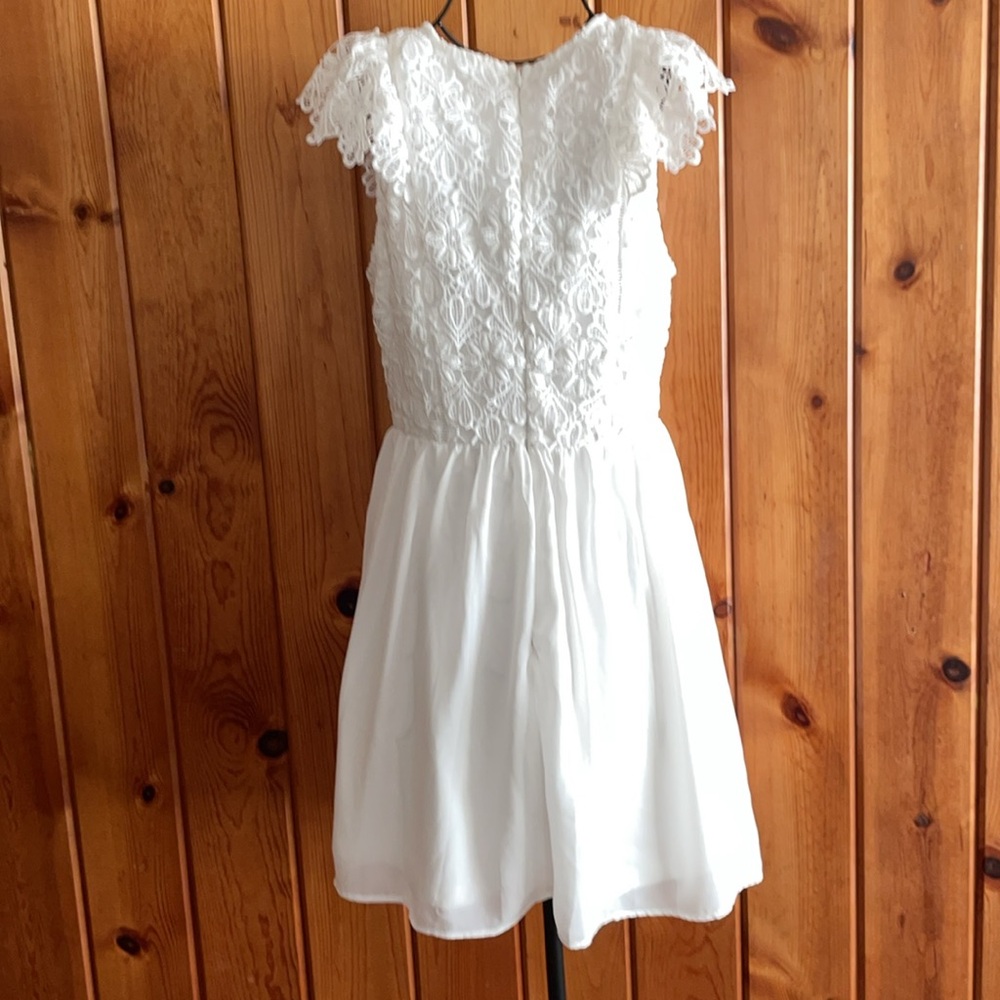 Francescas white lace dress wedding dress bride dress formal dress size medium - Picture 7 of 7